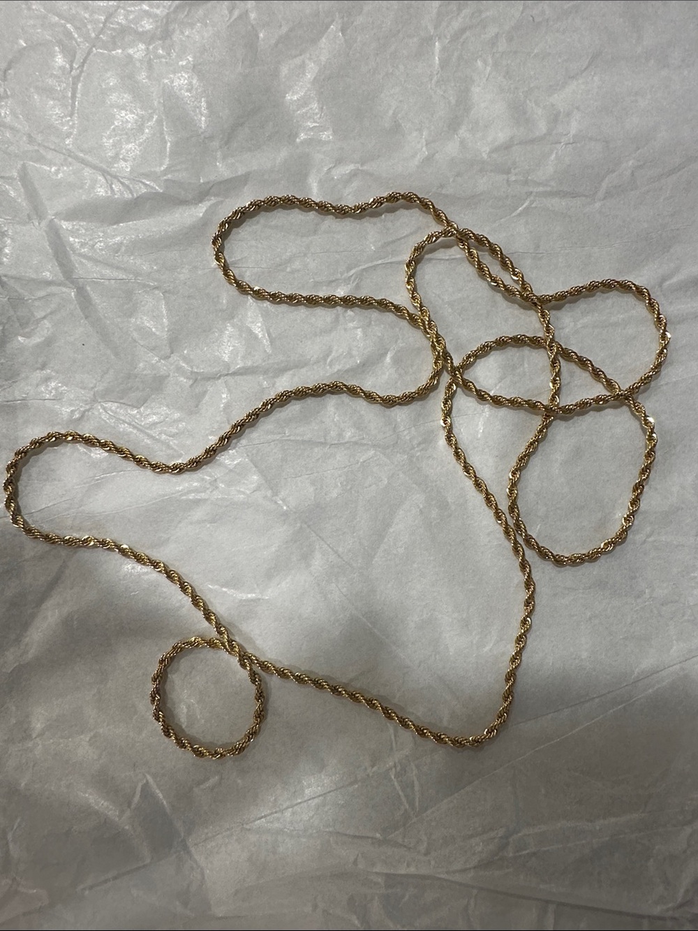 Delicate Gold Rope Chain Necklace - Women Jewelry